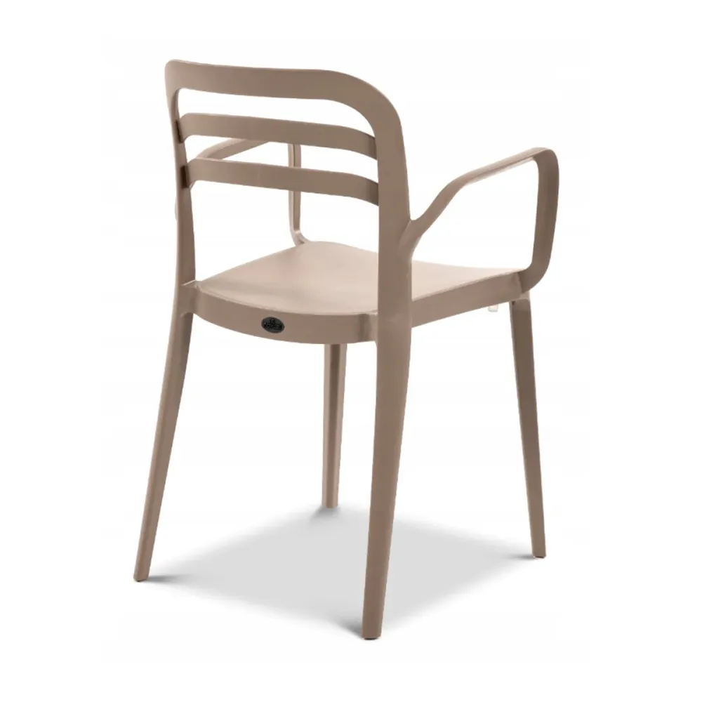 Sedia polipropilene impilabile beige sabbia 46x51x82 cm
