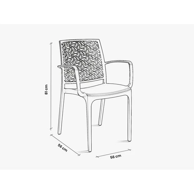Sedia Polipropilene 'Ninfa Armchair' Bianco - Bica
