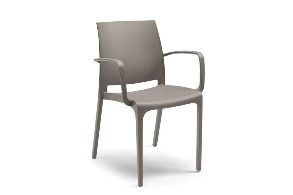 Sedia Polipropilene 'Volga Armchair' Taupe - Bica