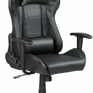 Sedia Poltrona Gaming Scrivania Ufficio Reclinabile 180 gradi Girevole Nero