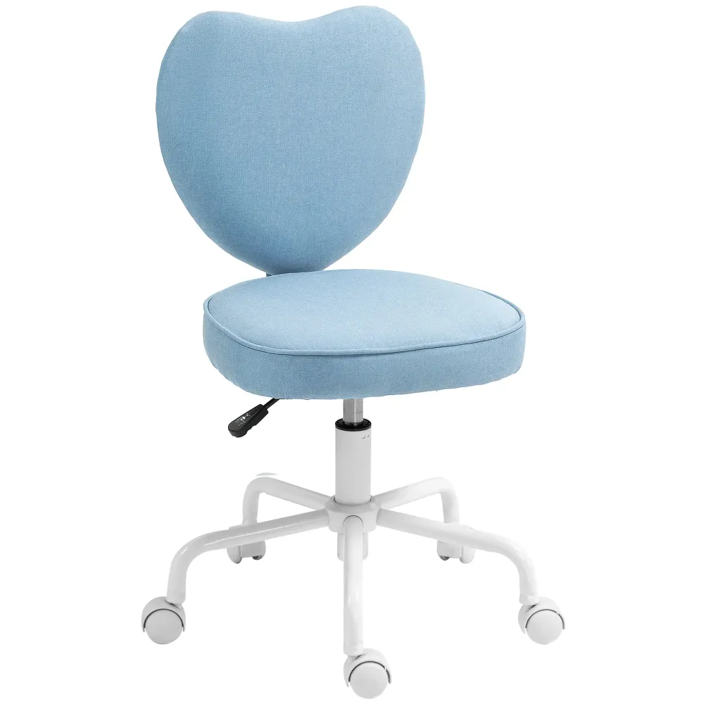 Sedia Poltrona Operativa da Cameretta Forma di Cuore Azzurro