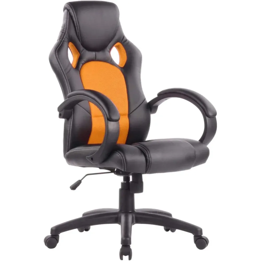 Sedia Poltrona Ufficio Direzionale Ruote Girevoli Sportiva Race Gaming Arancione