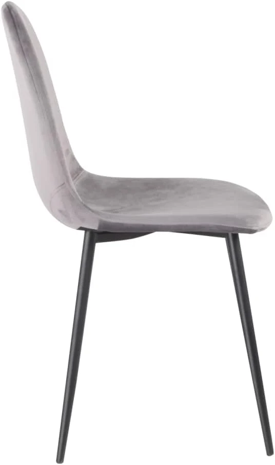 Sedia Poltroncina Grigio Scuro Velluto Set 4pz per Sala da Pranzo Ristorante