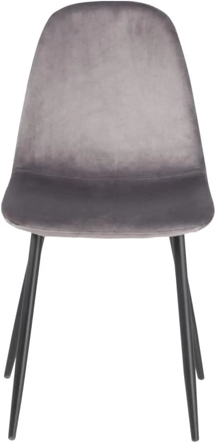 Sedia Poltroncina Grigio Scuro Velluto Set 4pz per Sala da Pranzo Ristorante