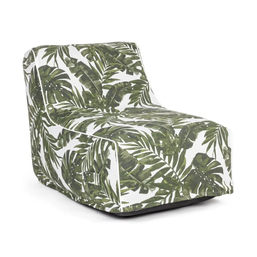 Sedia pouf con tessuto spun poliestere con cerniera scomparsa