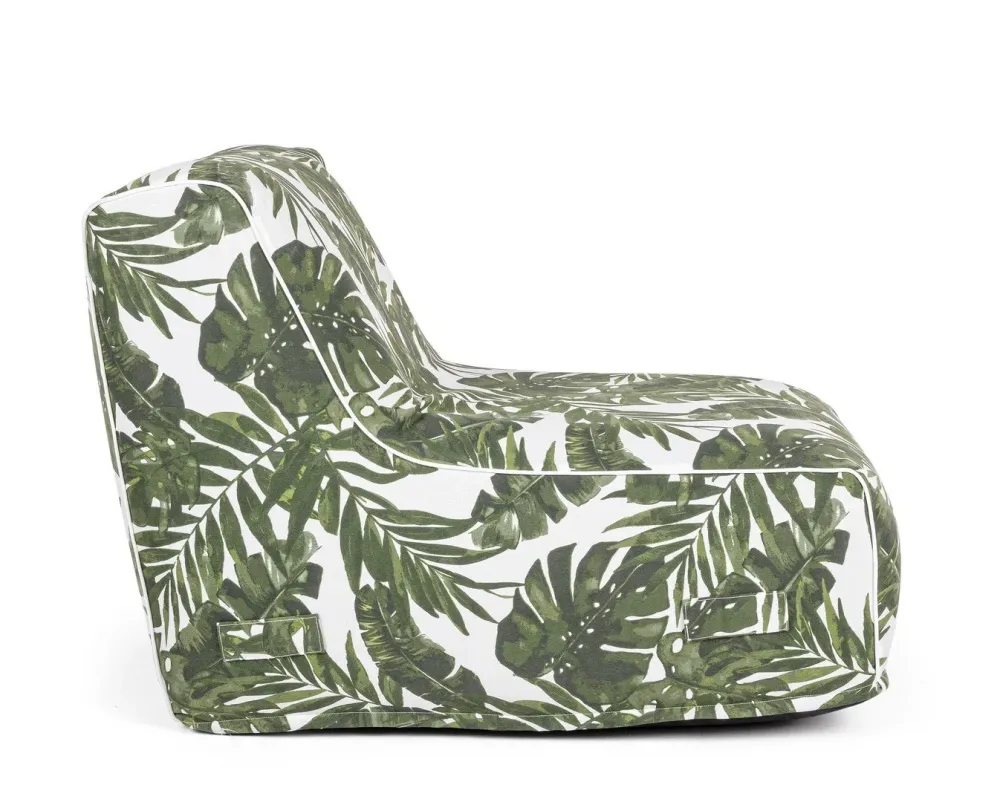Sedia pouf con tessuto spun poliestere con cerniera scomparsa
