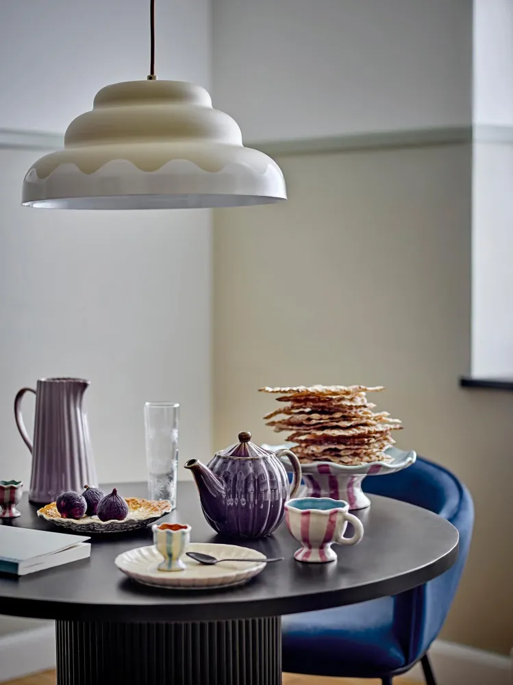 Sedia da pranzo Cortone, blu, poliestere riciclato