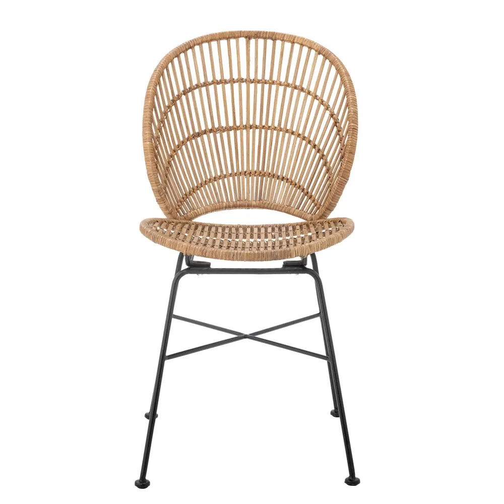 Sedia da pranzo Fiore, naturale, rattan