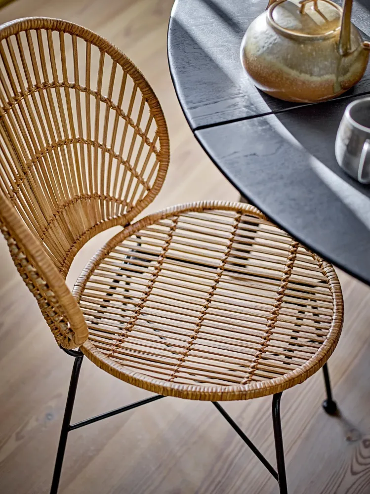 Sedia da pranzo Fiore, naturale, rattan