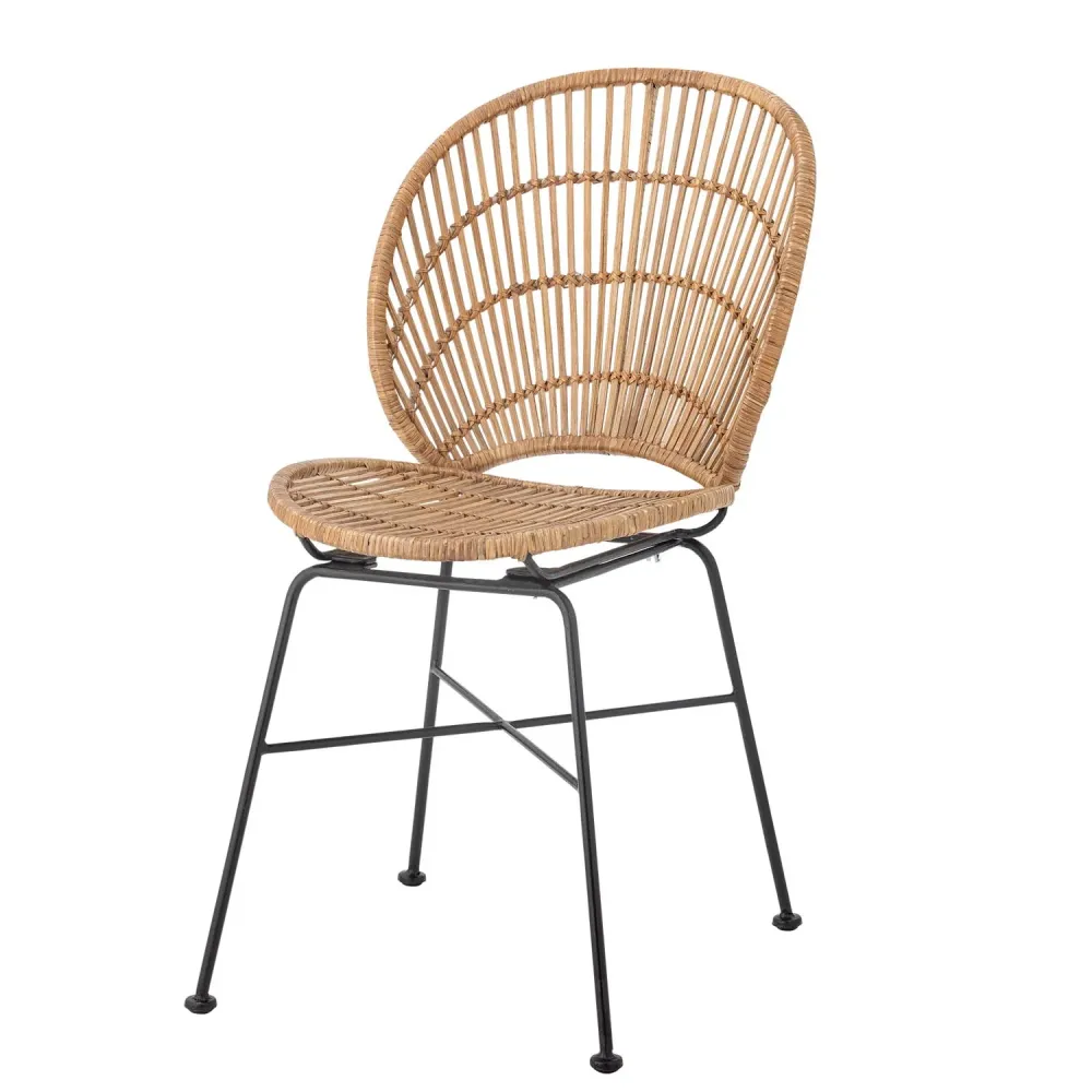Sedia da pranzo Fiore, naturale, rattan