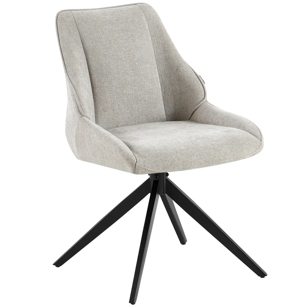 Sedia da pranzo girevole 360° – grigio chiaro