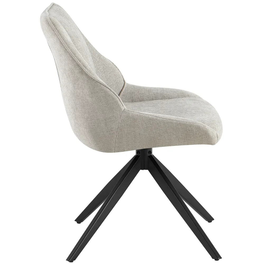 Sedia da pranzo girevole 360° – grigio chiaro