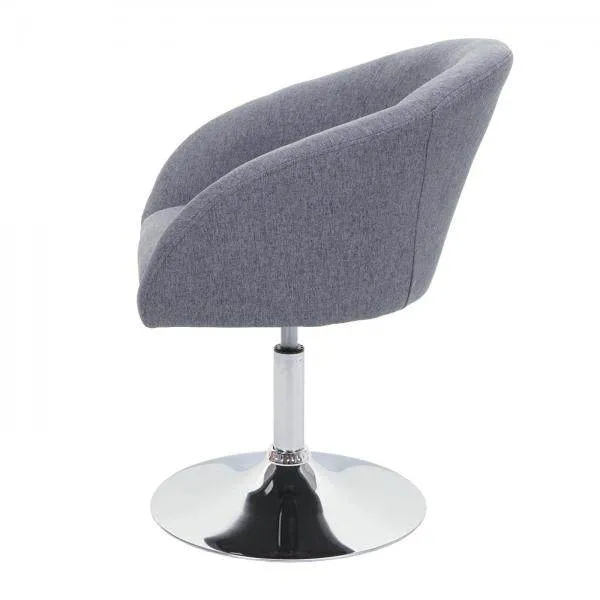 Sedia da pranzo HWC-F19, sedia da cucina, sedia girevole, sedia da salotto, girevole, regolabile altezza ~ tessuto/tessile...