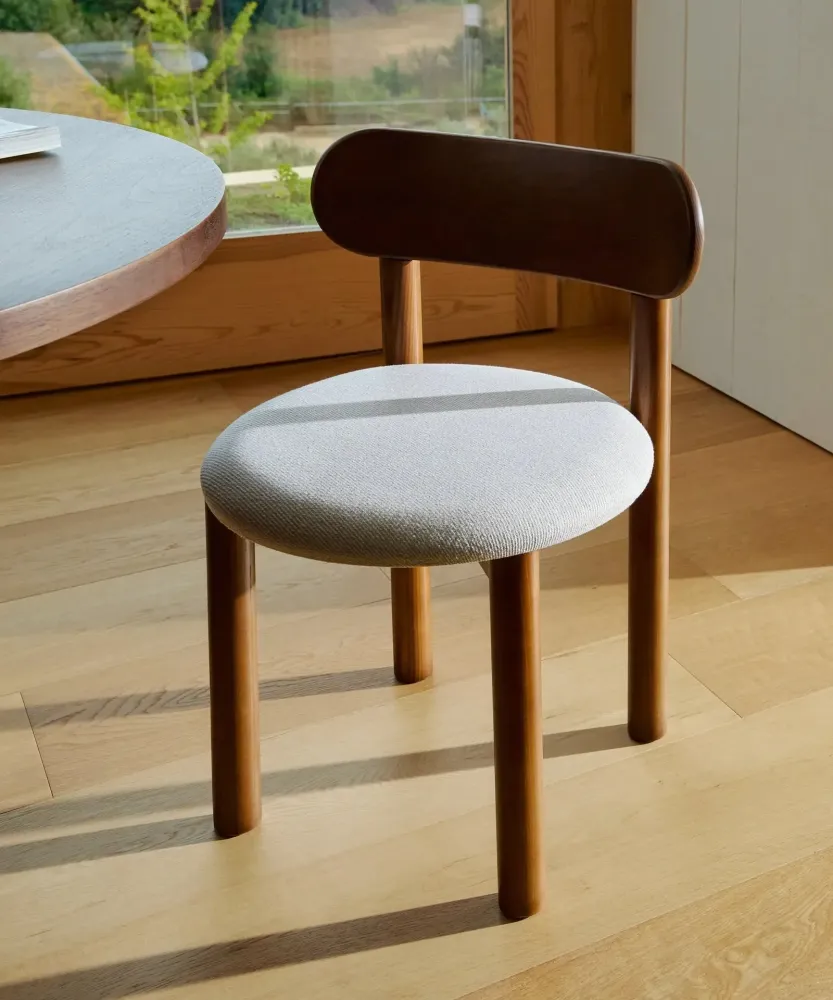 Sedia da pranzo imbottita legno Bianca