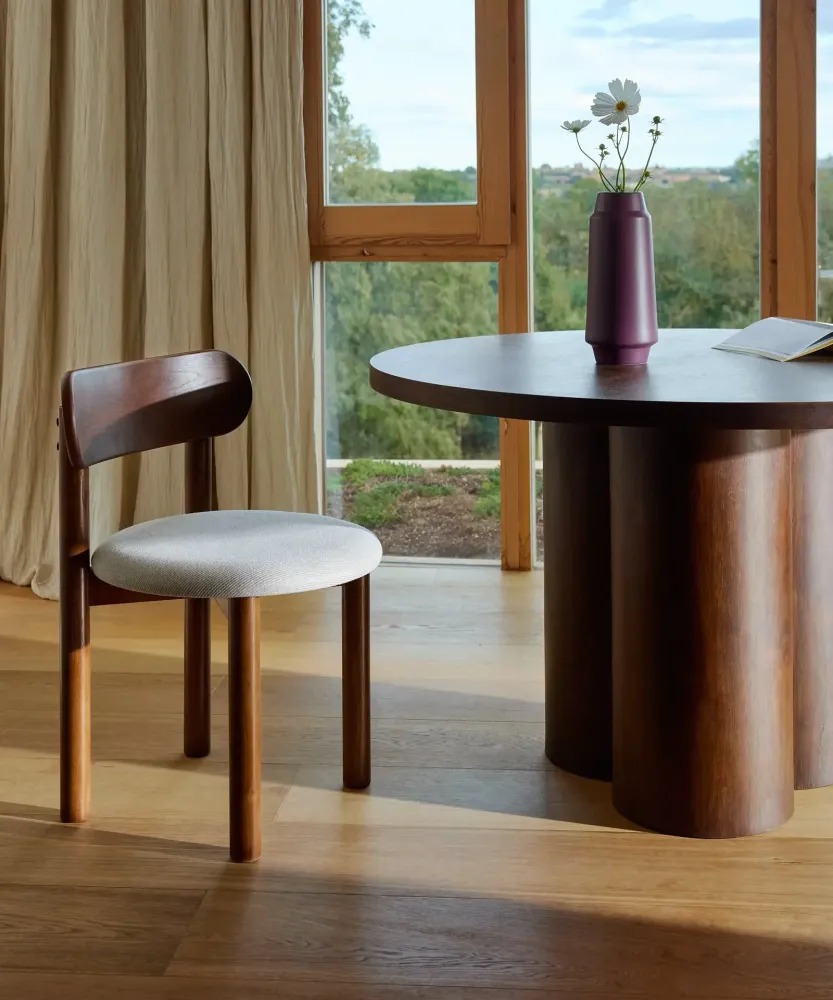 Sedia da pranzo imbottita legno Bianca