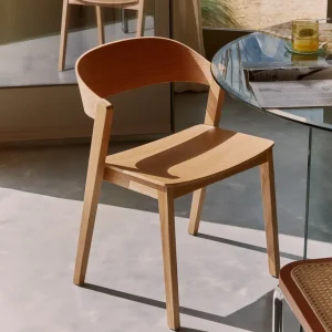 Sedia da pranzo legno con braccioli Renzo