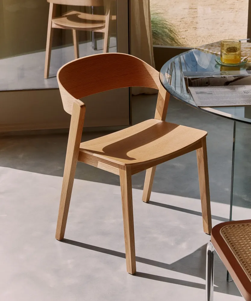 Sedia da pranzo legno con braccioli Renzo