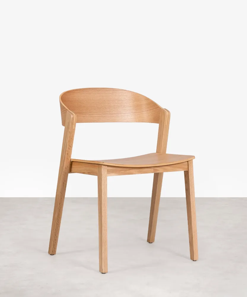 Sedia da pranzo legno con braccioli Renzo