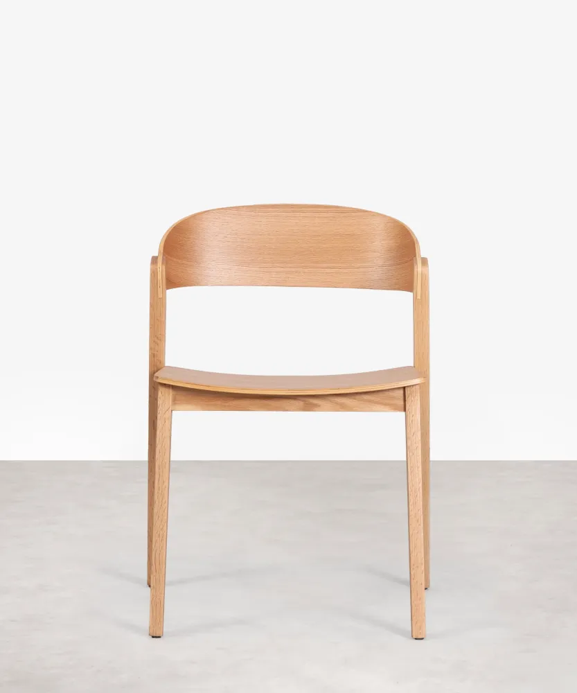 Sedia da pranzo legno con braccioli Renzo