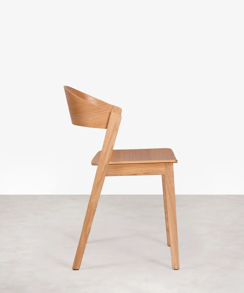 Sedia da pranzo legno con braccioli Renzo