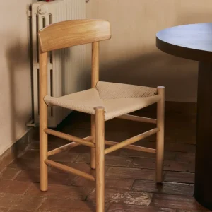 Sedia da pranzo legno e corda intrecciata Alba