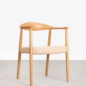 Sedia da pranzo legno e corda intrecciata Dorotea