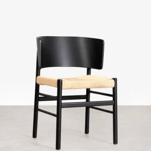 Sedia da pranzo legno e corda intrecciata Vesper