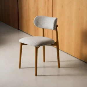 Sedia da pranzo legno e imbottita Dean