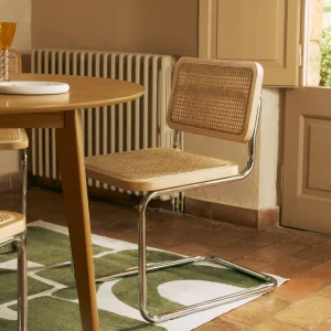 Sedia da pranzo legno, metallo e rattan Candy
