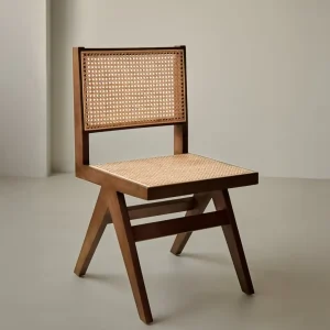 Sedia da pranzo legno e rattan Chiara