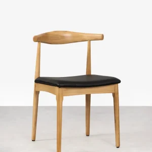 Sedia da pranzo legno e similpelle Denver