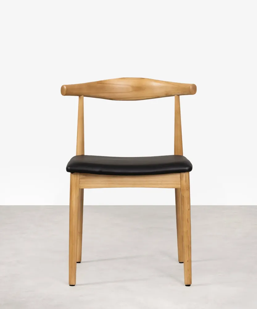 Sedia da pranzo legno e similpelle Denver