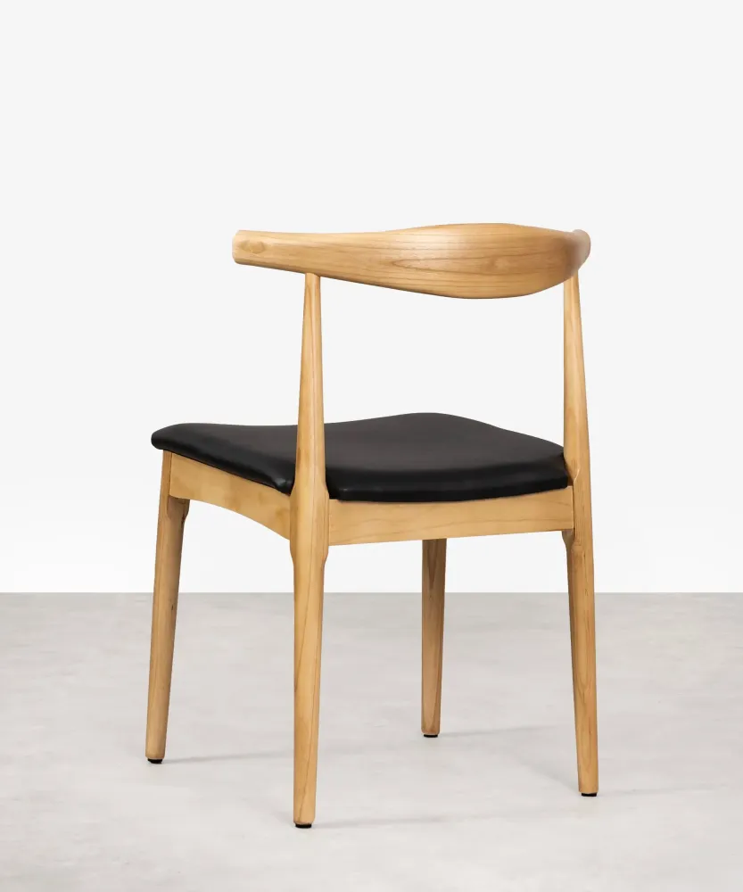 Sedia da pranzo legno e similpelle Denver