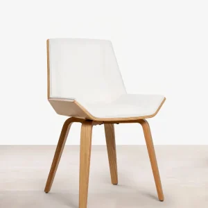 Sedia da pranzo legno e similpelle Lyssa