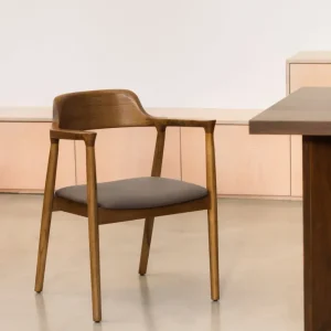 Sedia da pranzo legno e similpelle Olivia