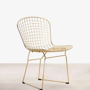 Sedia da pranzo metallo dorato Troia - Gold Edition