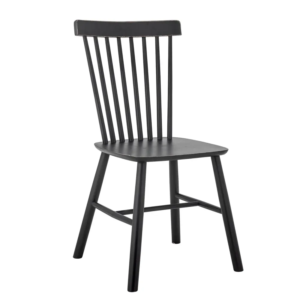 Sedia da pranzo Mill, nero, pino