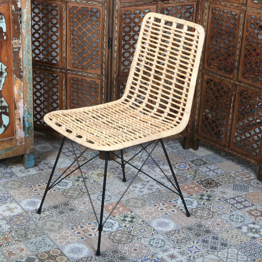 Sedia rattan Valencia Naturale