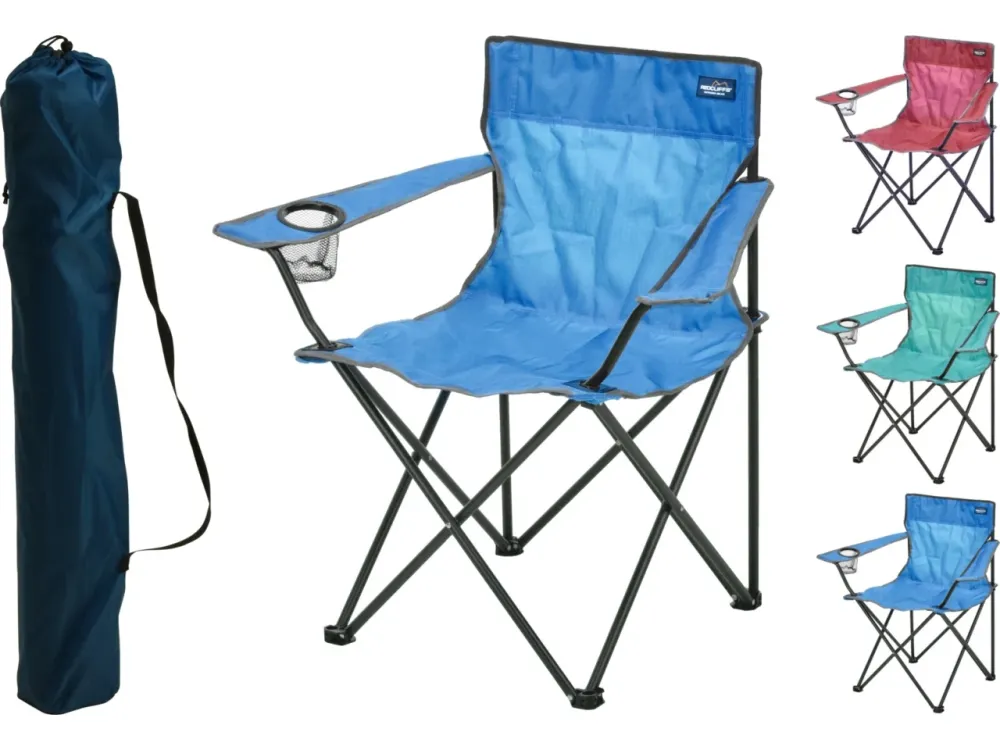 Sedia regista pieghevole metallo colori assortiti con custodia - 81x51x42 cm - Koopman