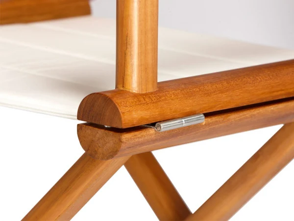 Sedia Regista Pieghevole Teak Colore Ecru' 52X4