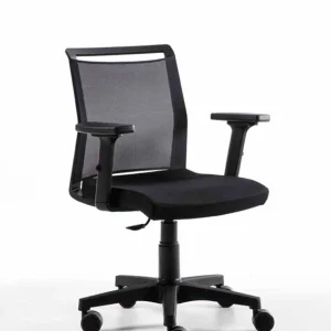 Sedia regolabile per ufficio operativa tessuto tecnico cm 63x57x91/104h