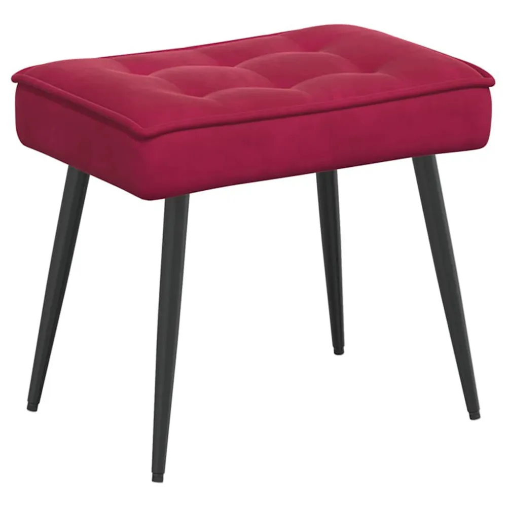 Sedia Relax 64x74x84 cm Rosso Vino Velluto