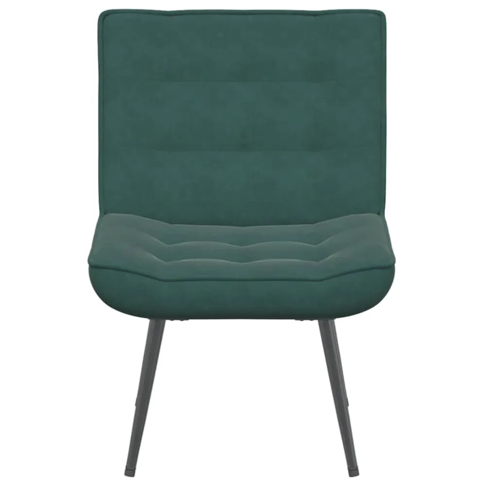 Sedia Relax 64x74x84 cm Verde Scuro Velluto