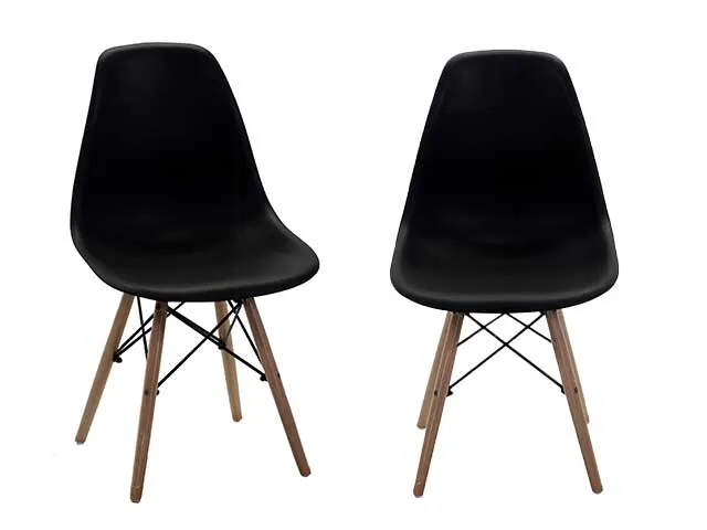 Sedia resina+legno nera 2805760000