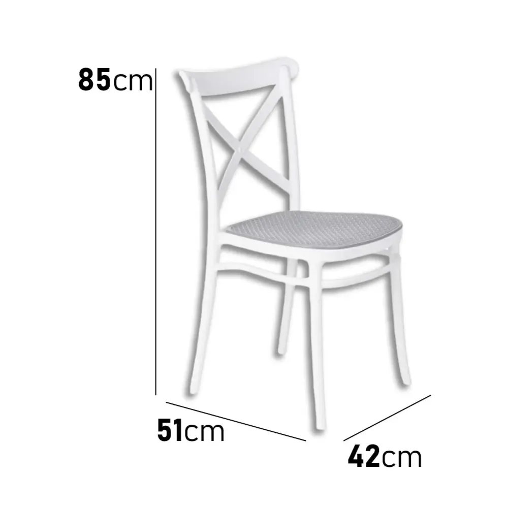 Sedia da Sala Cucina Kit 4pz Plastica Resistente Sedie Ideali per uso Interno/Esterno