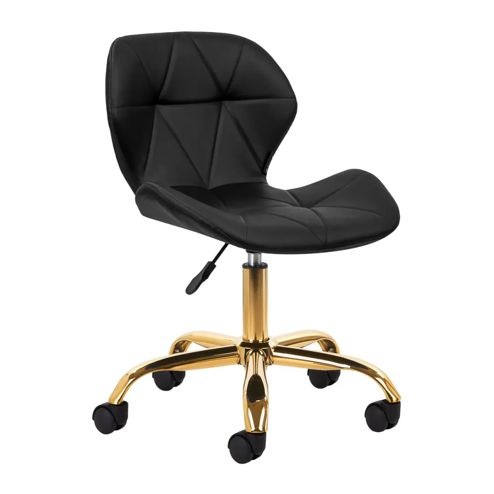 Sedia da Salone Regolabile con ruote 4Rico QS-06 Oro-Nero