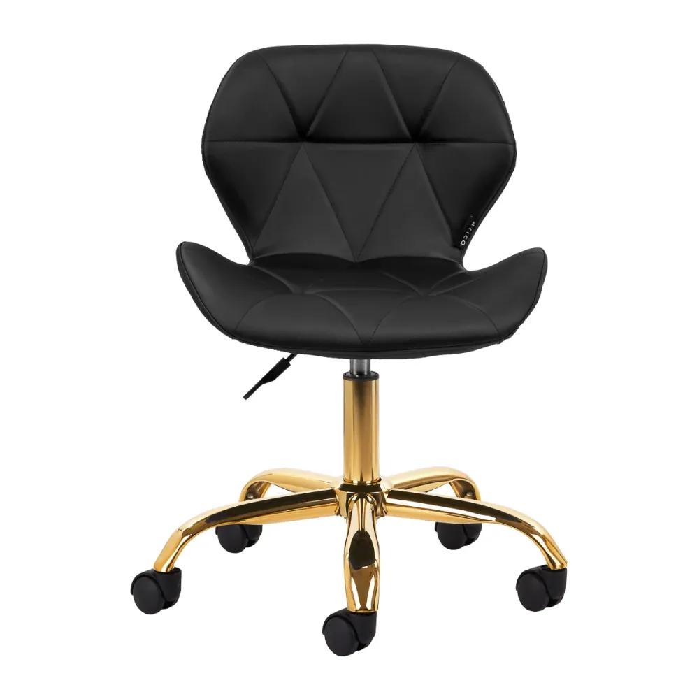 Sedia da Salone Regolabile con ruote 4Rico QS-06 Oro-Nero