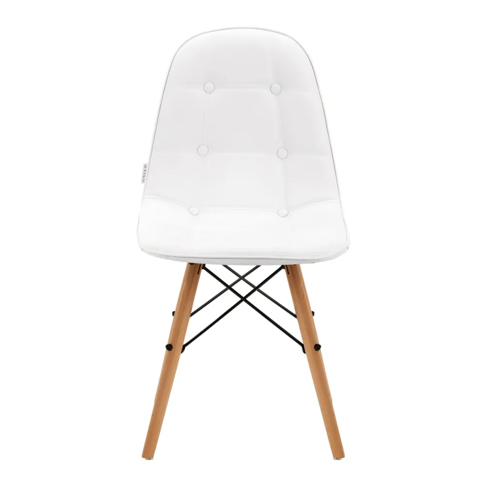 Sedia scandinava 4Rico ecopelle | QS-185 (Bianco)