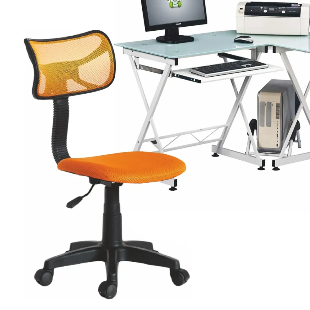 Sedia Scrivania Cameretta Arancio Girevole Altezza Regolabile Design Ergonomico