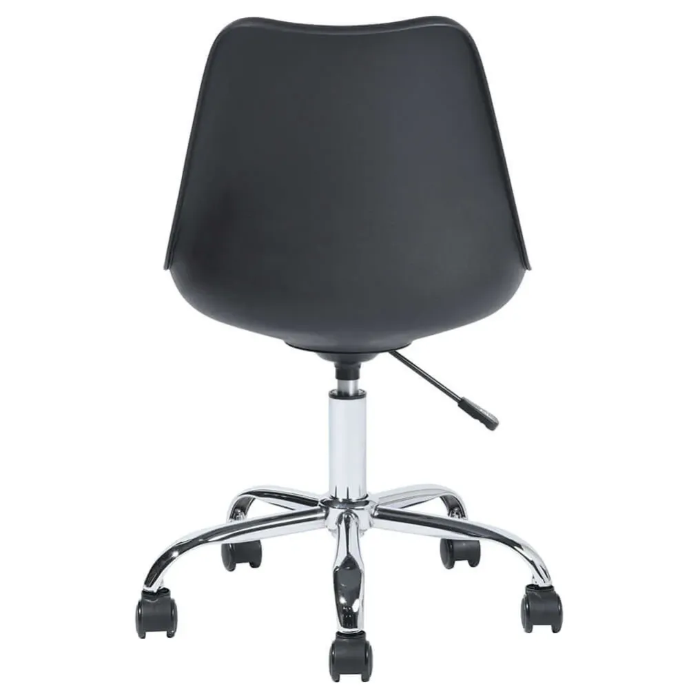 Sedia da Scrivania Ergonomica con Ruote Polipropilene Ufficio e Cameretta Black